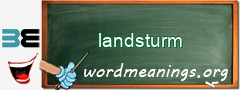 WordMeaning blackboard for landsturm